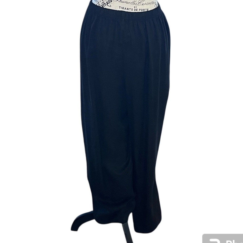 New FENINI Black Wide Leg Pants Relaxed Fit Nordstrom Size 2X